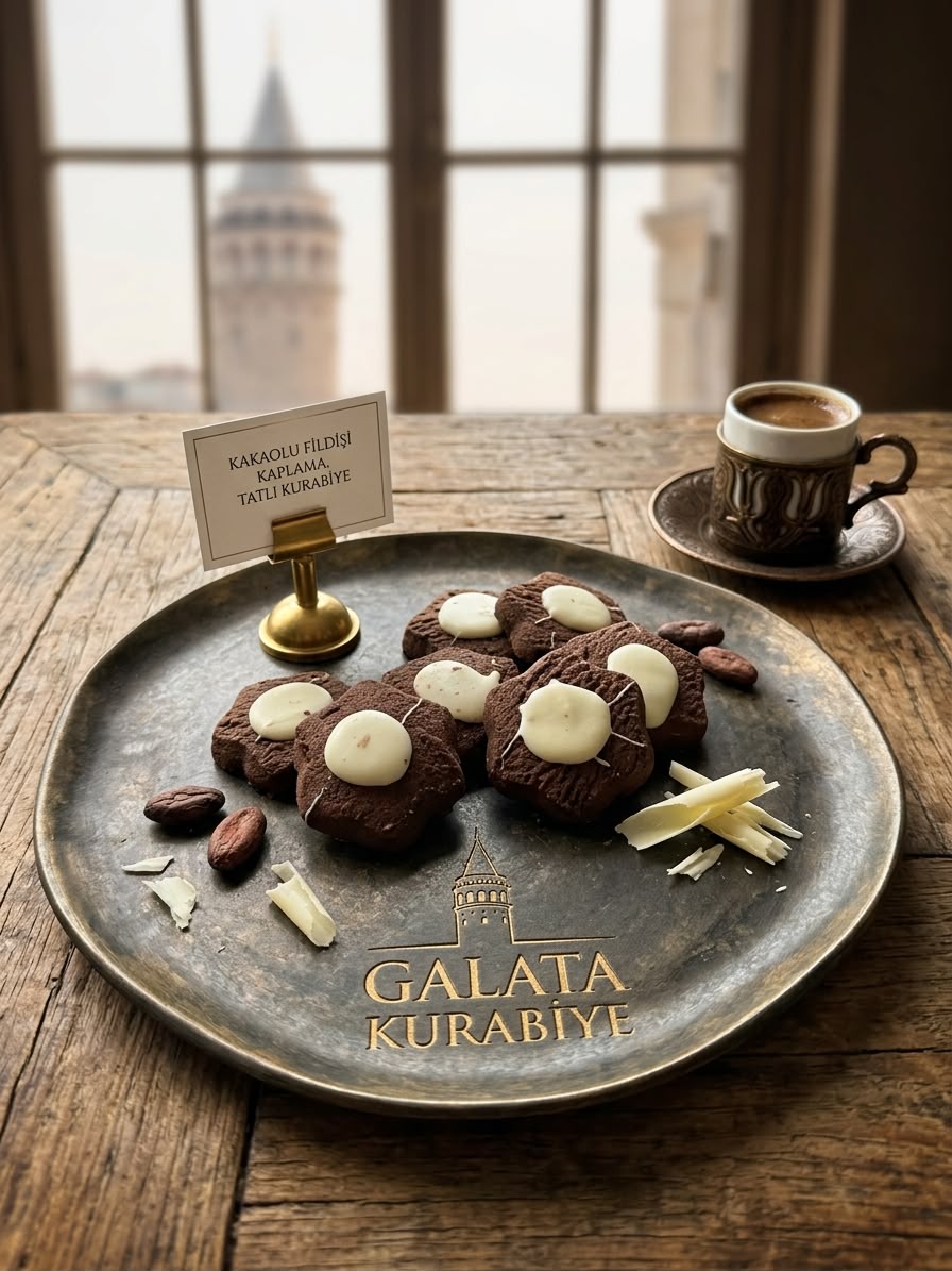 Kakaolu Fildişi Kaplama  Tatlı Kurabiye